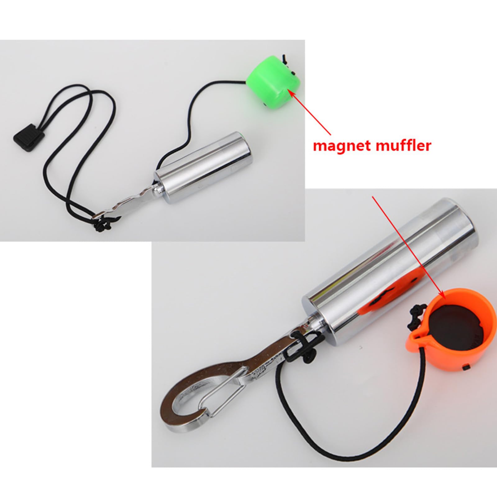 Geräte Tauchen, Sicherheitstanks, Rasseln, Signale, Glocken mit Clip/Seil, Unterwasserschüttler, Nicht korrodierendes Metall, Rasseln, Stab, Tauchen, Unterwasser Kommunikationsgerät