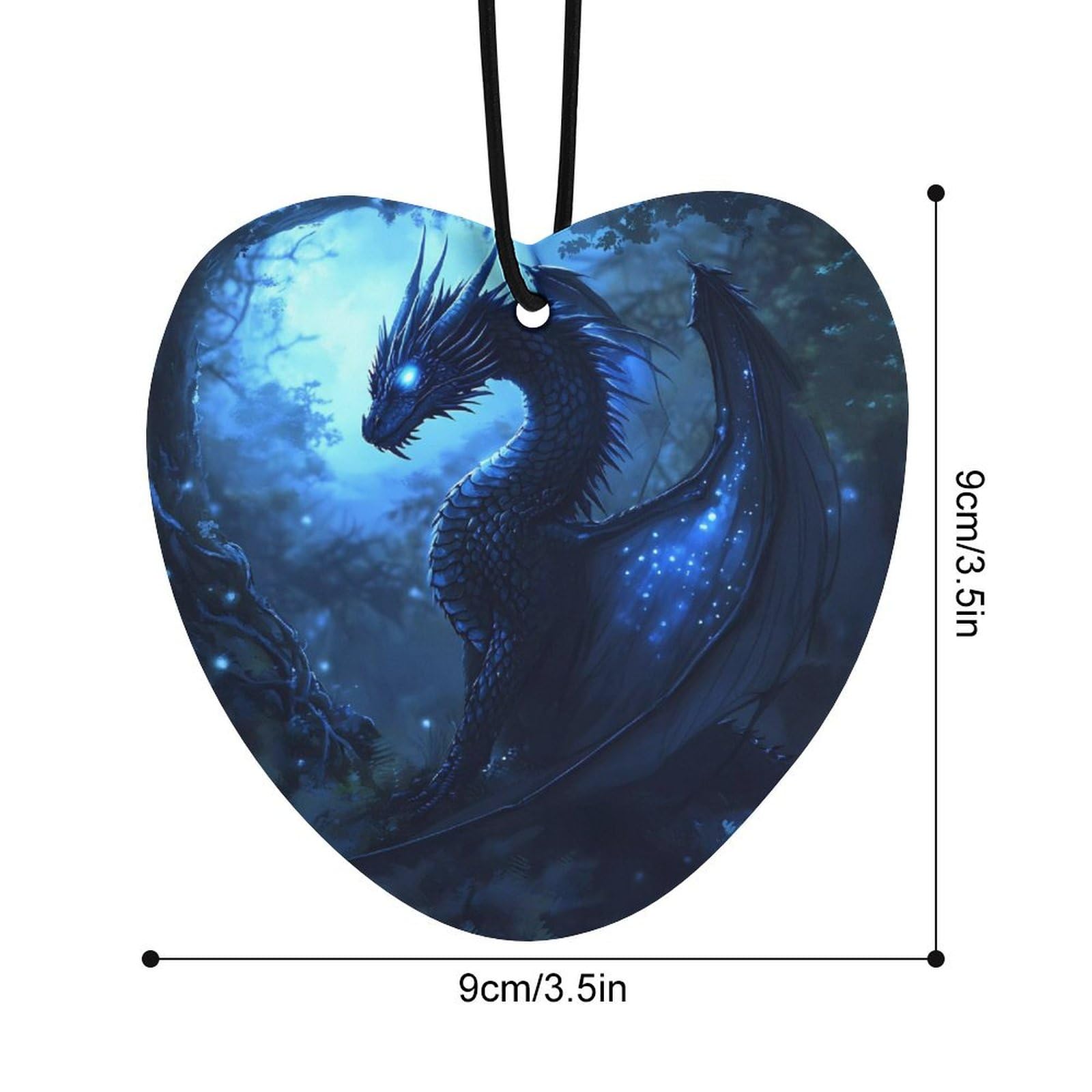 Magic Forests Dragon Car Air Freshener Hanging Aromatherapy Tablets for Car Accessories Love form