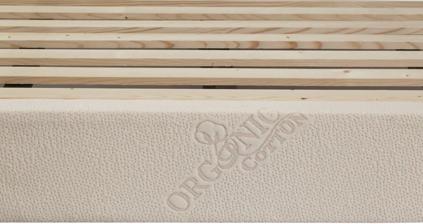 PlushBeds Orthopedic Foundation 7.5" Industry Standard Height | Sturdy Spruce Wood Frame |Wrapped in GOTS Certified Organic Cotton Fabric| Heat Treated| Greater Breathability & Durability| Queen