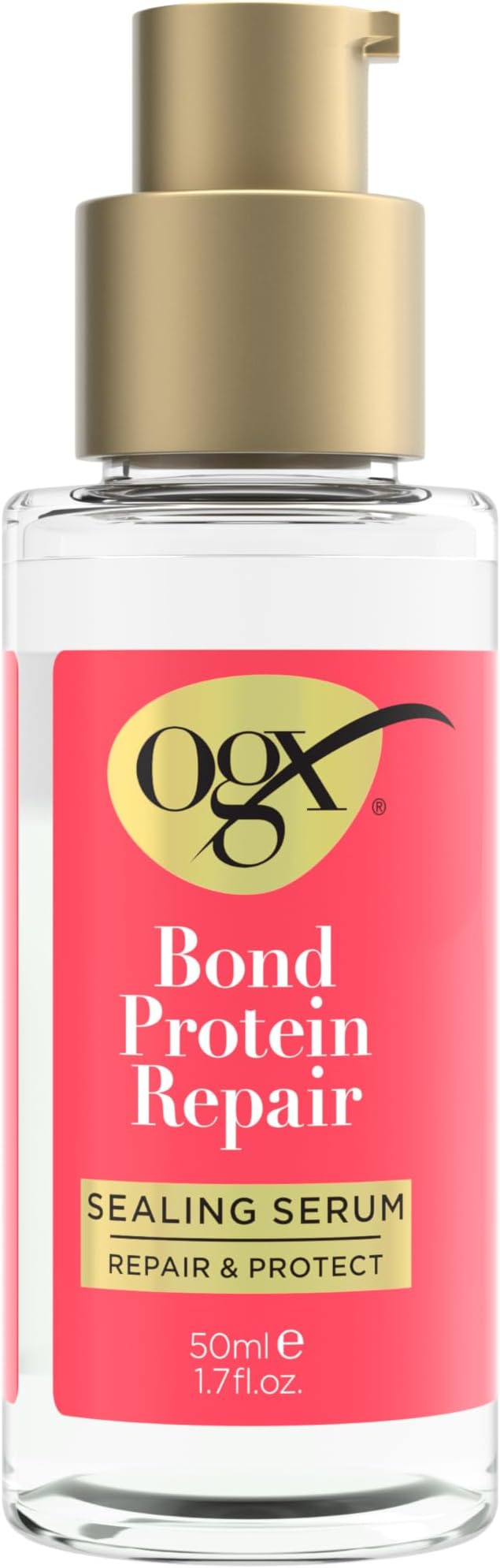 OGX Repair & Protect Bond Protein Repair Sealing Hair Serum, Sealing Hair Serum Helps Revitalize Damaged Hair for Softer, Smoother, & Stronger Hair, 1.7 fl. oz