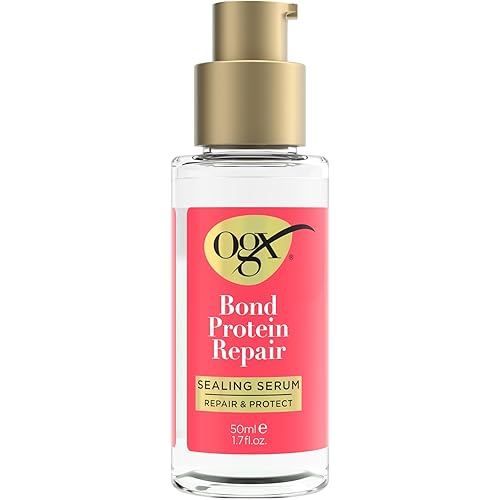 OGX Repair & Protect Bond Protein Repair Sealing Hair Serum, Formulated without Parabens, Frizz Treatment, 1.7 fl. oz