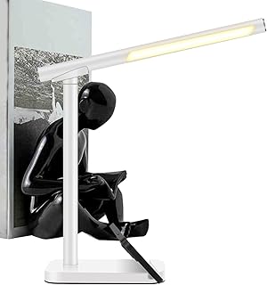 Touch Desk Lamp, Eye Caring Light, 15.35x13.39in Continuous Lighting, Energy Efficient, Adjustable Brightness for Vanity, Work, School, Reading, Study, Home Office, Bedroom, Bedside, Dressing Table