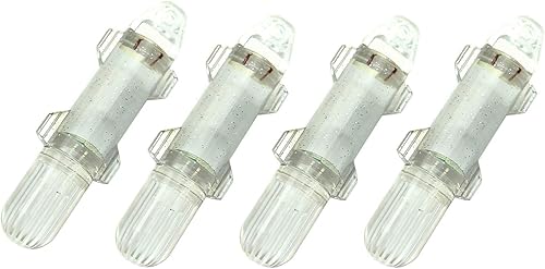Miniatura 3 de Paquete de 4 luces LED de caída profunda para pesca subacuática, señuelo de cebo de calamar, vida útil de 500 horas, 1,968.5 ft de profundidad