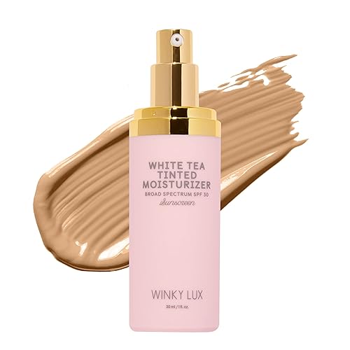 Miniatura 1 de Winky Lux Crema hidratante tintada de té blanco SPF 30 protector solar tintado para cara con SPF maquillaje SPF 30 hidratante facial con vitamina E