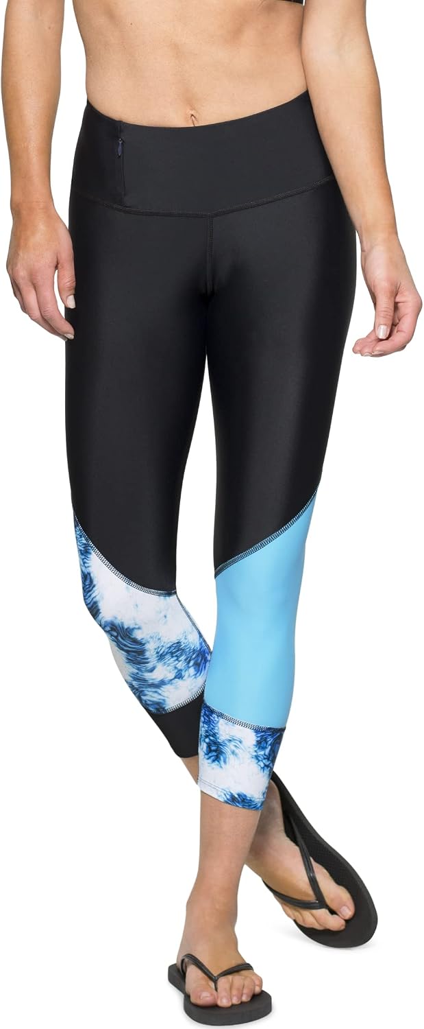 Tuga Women's Swim Capris, UPF 50+ Sun Protection Swimwear, Made in USA