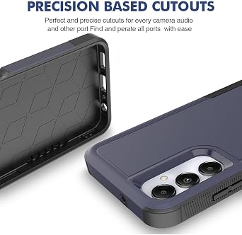 Jeylly for Samsung Galaxy A05S Case with Screen Protector, Blue