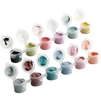 LOVIVER Underglaze Color Pigment Kit 12 Color Pottery Glaze Ceramic Pigments Medium Temperature DIY Pigments for Painted Painting for Beginners