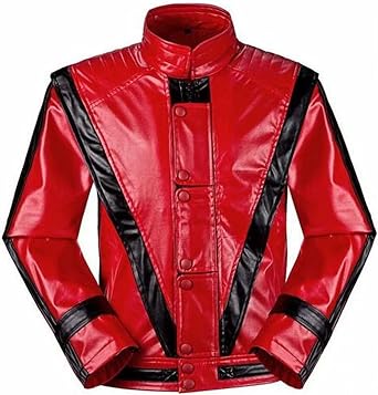 Men's jacket Mike Halloween role playing Fashion leather clothing red Cosplay costume horror film Holiday party jacket for Jack