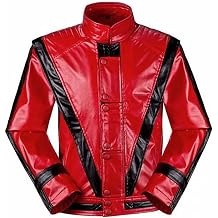 Men's jacket Mike Halloween role playing Fashion leather clothing red Cosplay costume horror film Holiday party jacket for Jack