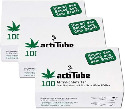 300 ActiTube Activated Carbon Filters 3 x Boxes of 100 Display 8 mm