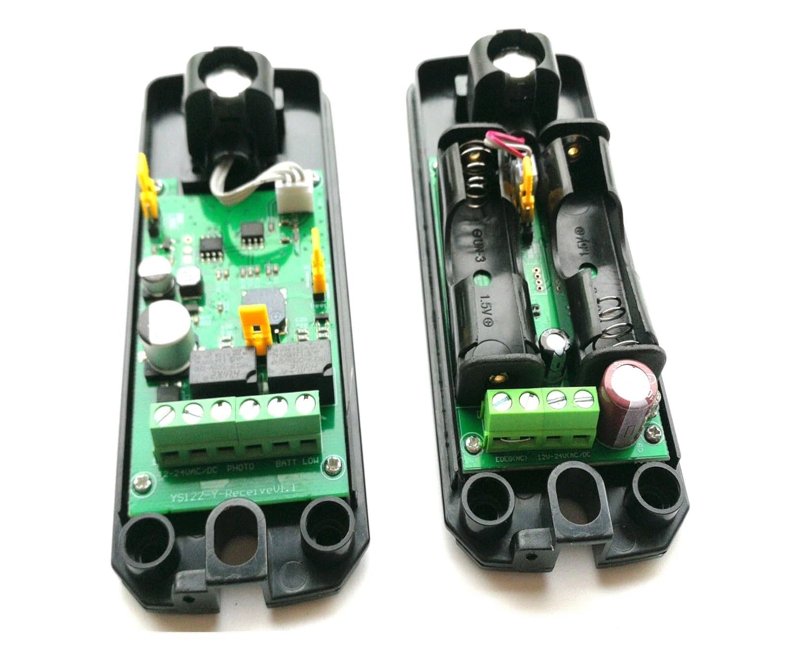 Sensor infrarrojo seguro for puerta automatizada, modelo 122, con batería, oscilación, corredera, puerta de garaje y fotocélulas infrarrojas de seguridad,Seguridad Confiable