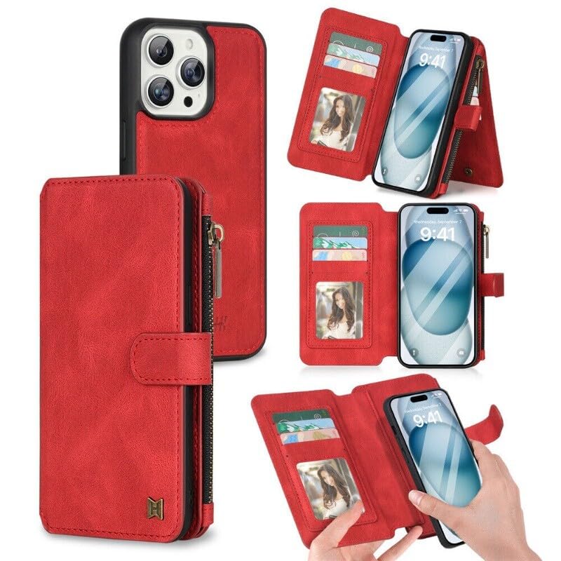 Étui iPhone 11 Pro Max en cuir rouge idéal pour vos sorties urbaines