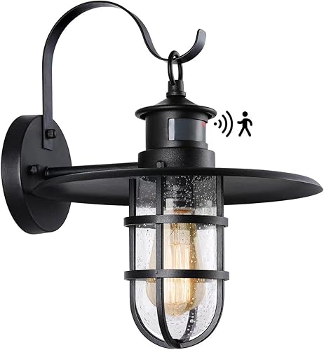 Miniatura 9 de Juego de 2 lámparas de pared de cuello de cisne para exteriores, aplique de iluminación de pared para garaje, luz de porche exterior IP65 E26,