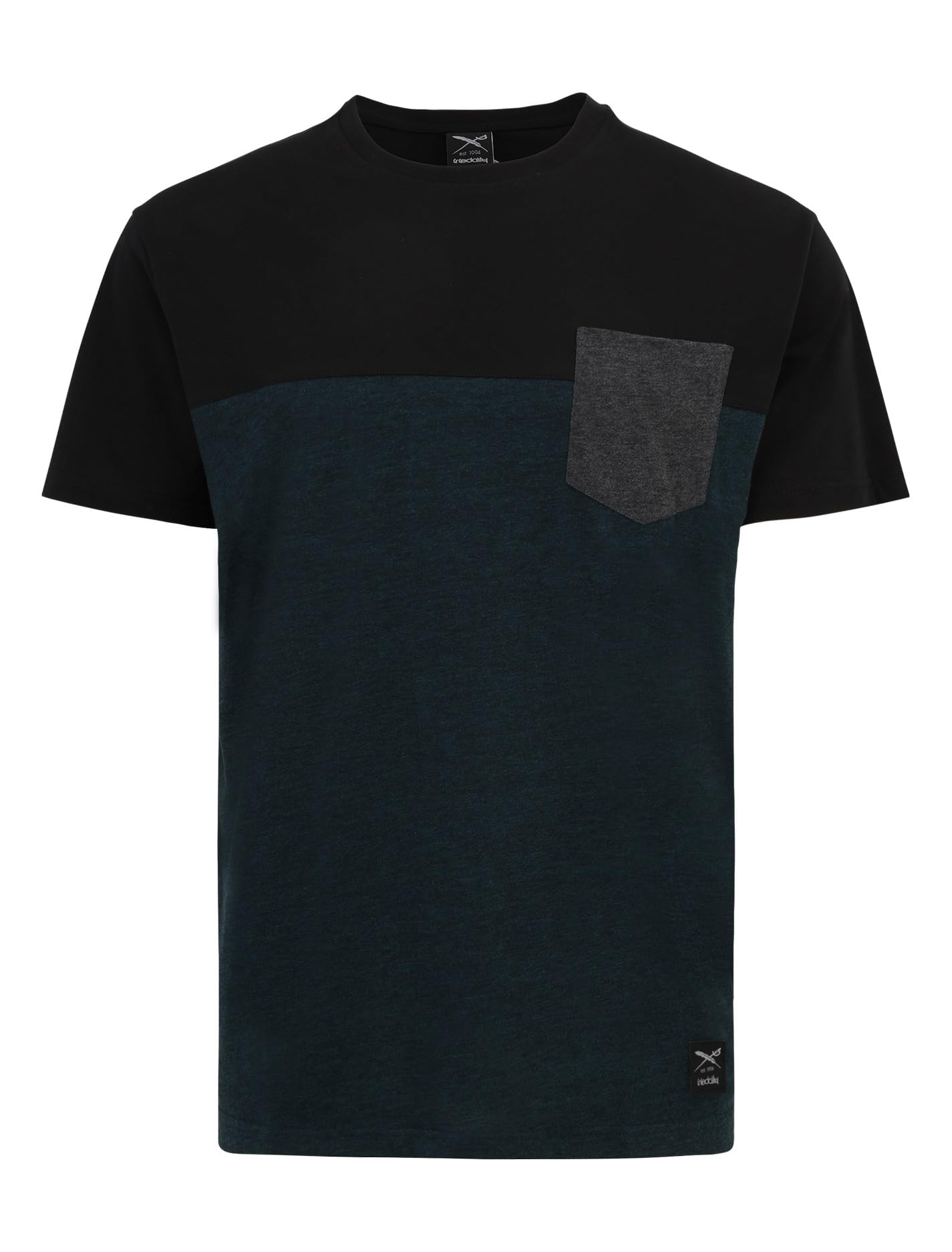 IRIEDAILY Herren Baumwoll T-Shirt mit Brusttasche - Block Pocket Tee