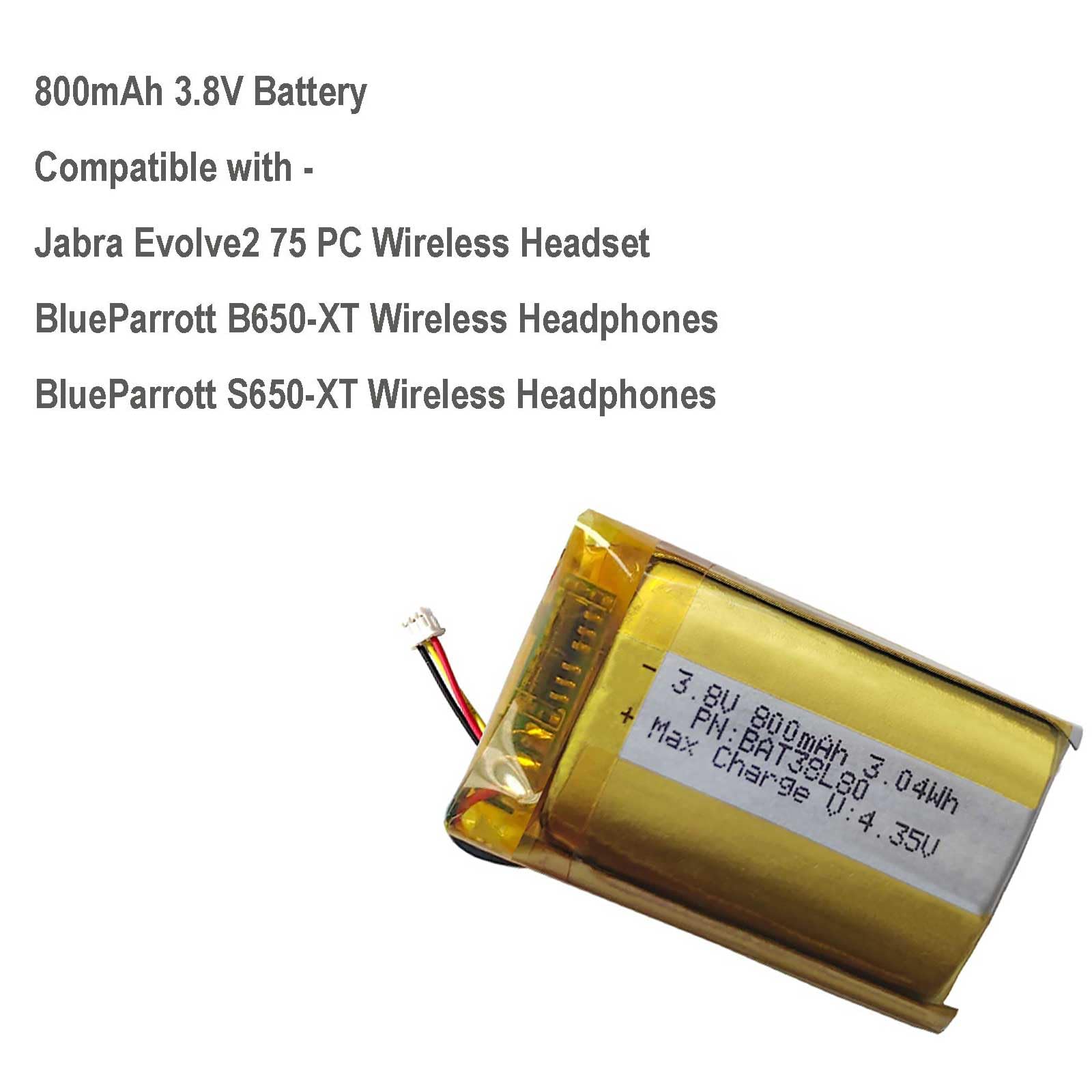 Amazon.com: AOLIKES 800mAh 3.8V Battery Replacement for Jabra