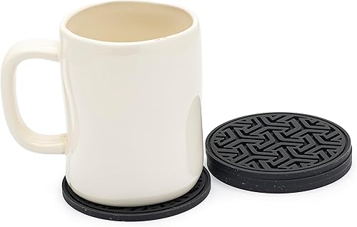 Miniatura 3 de URBAN COASTERS Posavasos para protección de mesa, 4 posavasos de goma de silicona para mesa de café, escritorio y más, posavasos hechos en Estados