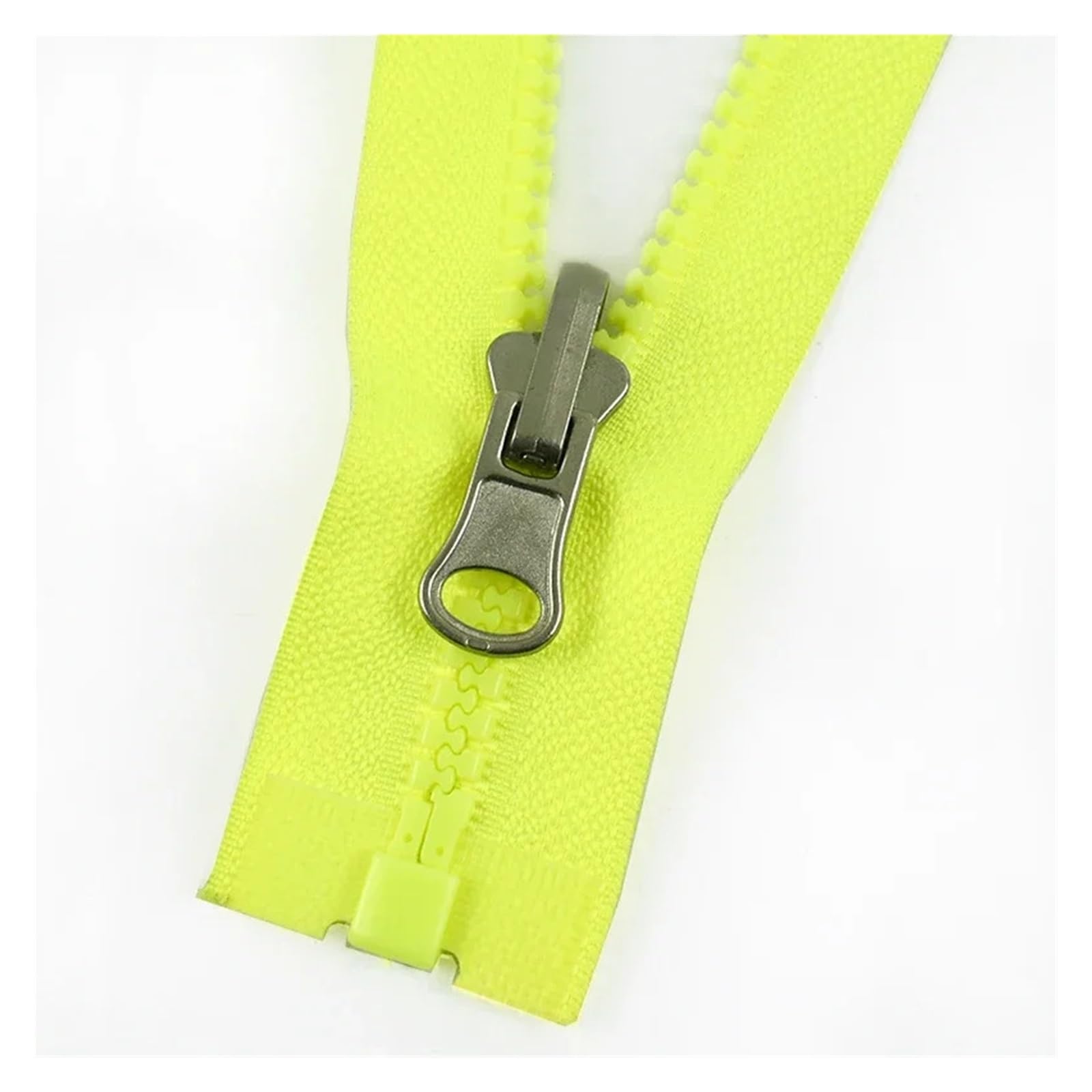 2/5/10 Pz 70 Cm 5# Cerniera In Resina Cursore Rotante Double Sided Open-End Chiusure Lampo for Giacca Cappotto Zip Puller Accessori for Il Cucito(NeonGreen,70cm-10Pcs5#)