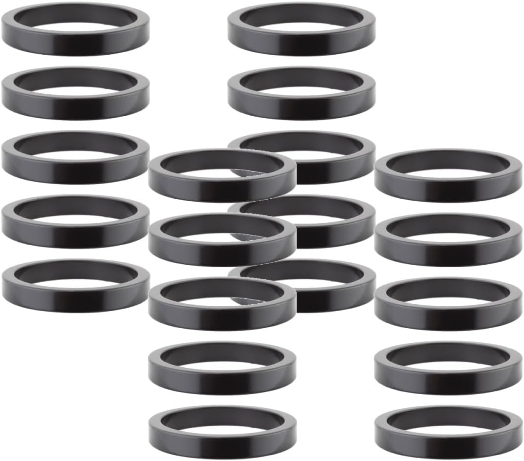 Replacement Compatible with Pack of 2 Origin8 Alloy Headset Spacers 1-1/8` x 5mm Spacer Black