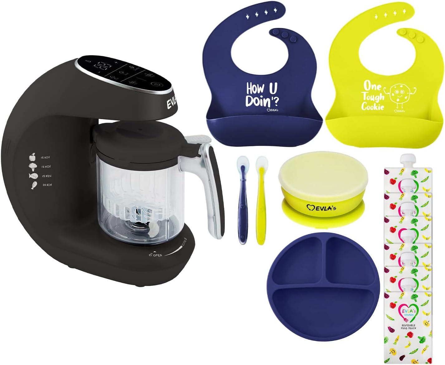 EVLA'S Baby Food Maker, Food Processor, Blender, Grinder, Steamer for Healthy