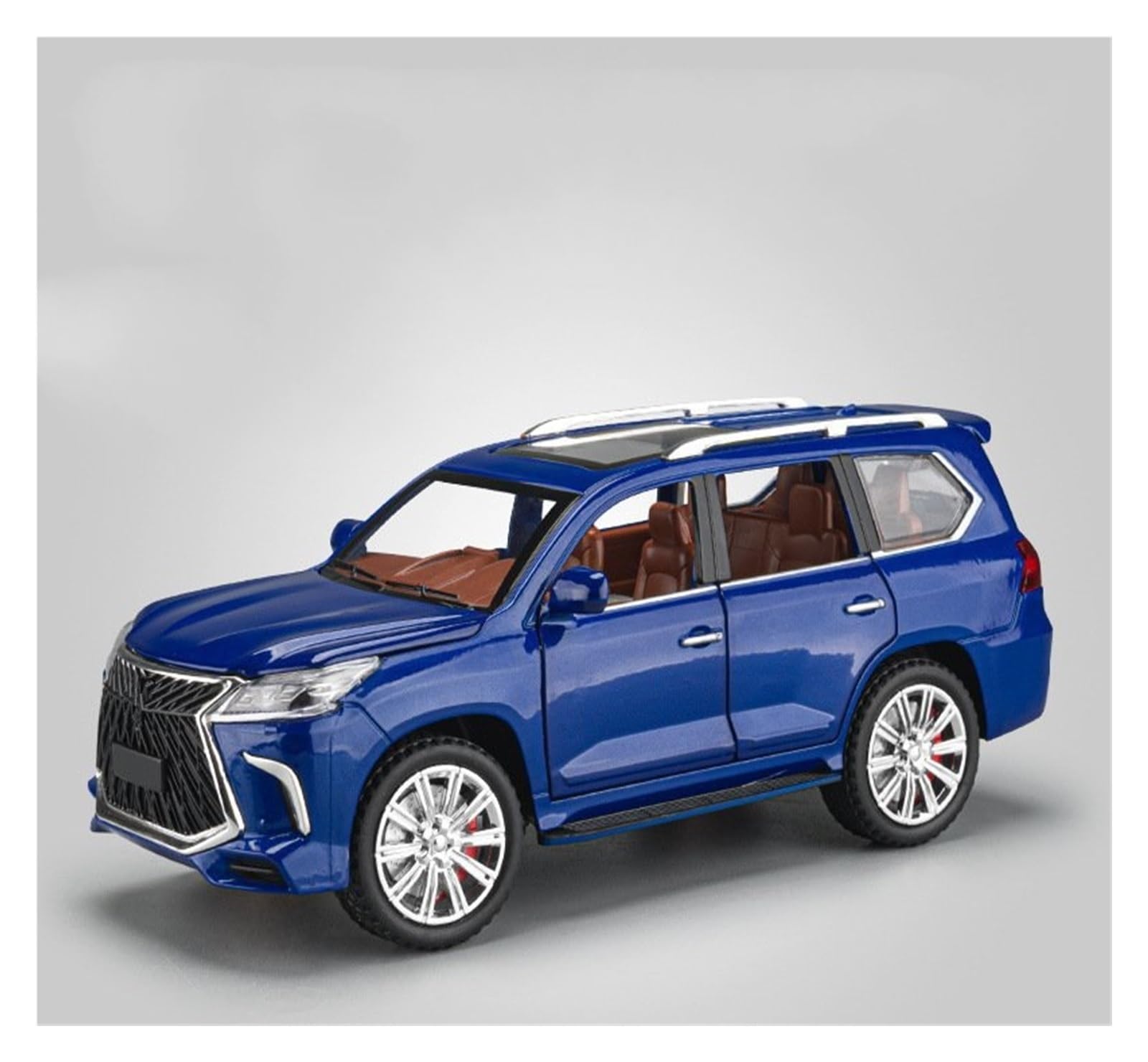 UIFCOG Die Cast Collectible Car Model 1:24 For Lexus LX570 Alloy Metal Diecast Model Car Collections(Blue)
