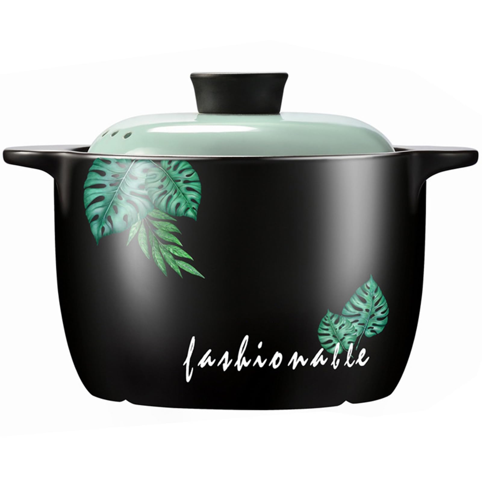VHJdtE Ceramic stew pots, Saucepans Casserole Dish with Lid, Large Clay for(6L/5.5Quarts)