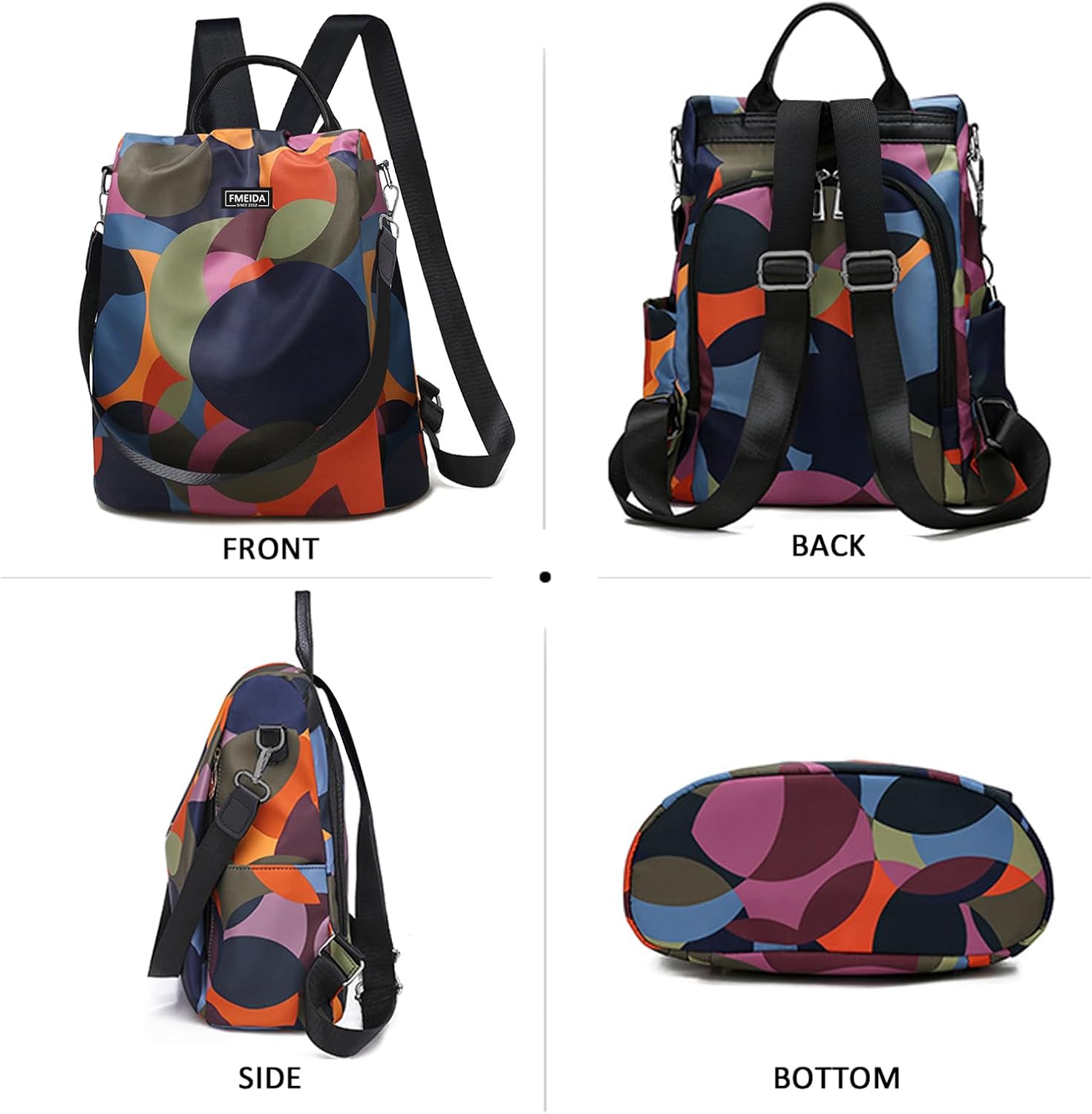 Waterproof Fashion Backpack Purse for Women Anti Theft Womens Classical Daypack Travel Nylon Oxford Shoulder Bag - Image 8