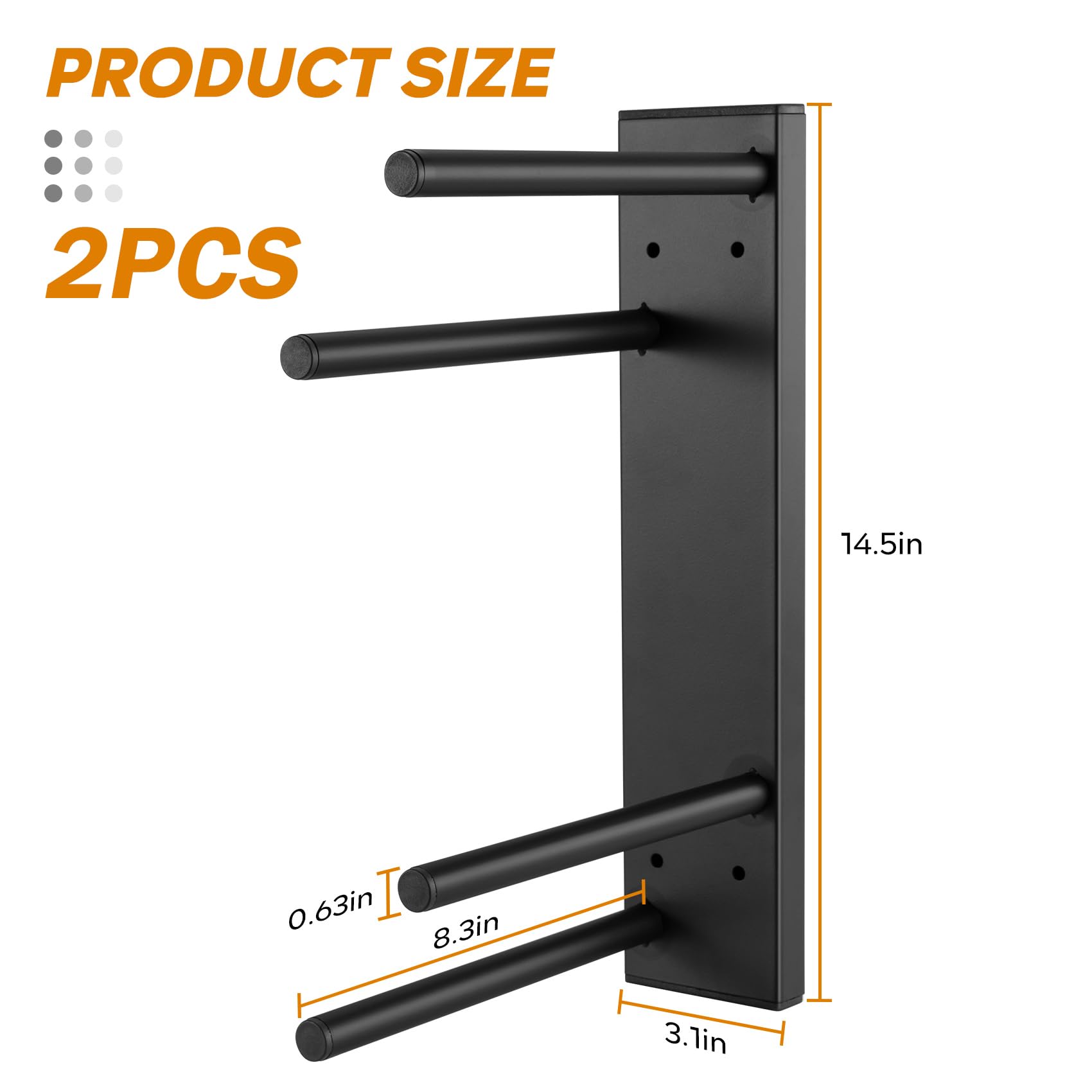 Lot de 2 supports muraux de rangement pour scooter pour scooter d'adulte/enfant
