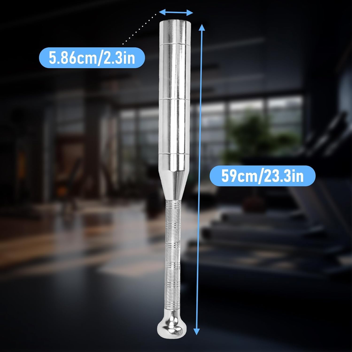 Einstellbare Stahlklub Glocke für Krafttraining - Heavy-Duty Wolfram Stahl Macebell mit rutschfestem Griff, 6,5 bis 17,5 LBS Gewichtsbereich, ideal für Grip Strengthening, Core Workouts & Rehabili