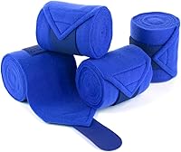 Vista 8 de Juego de 4 envolturas de polo de forro polar suave de 8.2 ft, vendaje de pierna ecuestre (rojo, 8.2 ft)