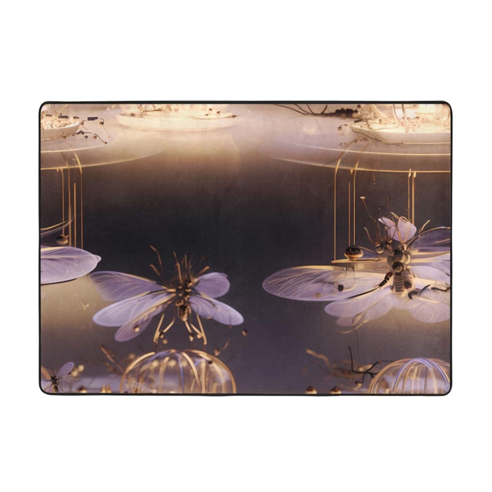 Tapis animaux en velours de cristal doux et moelleux pour grand salon 203x147 cm
