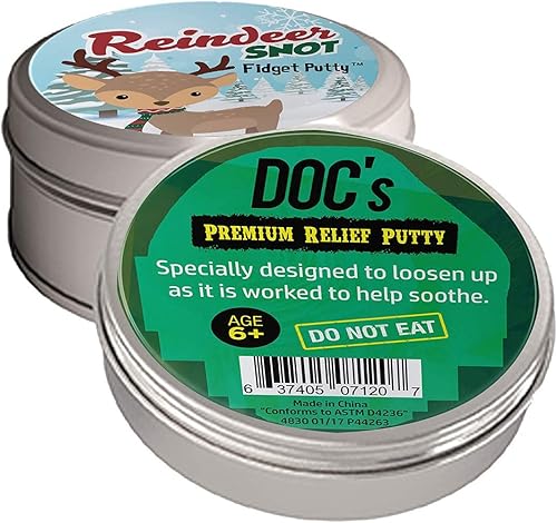 Miniatura 6 de Masilla antiestrés de mocos de reno, ideas navideñas divertidas para niños extraños rellenos de calcetines de Papá Noel secreto para compañeros de