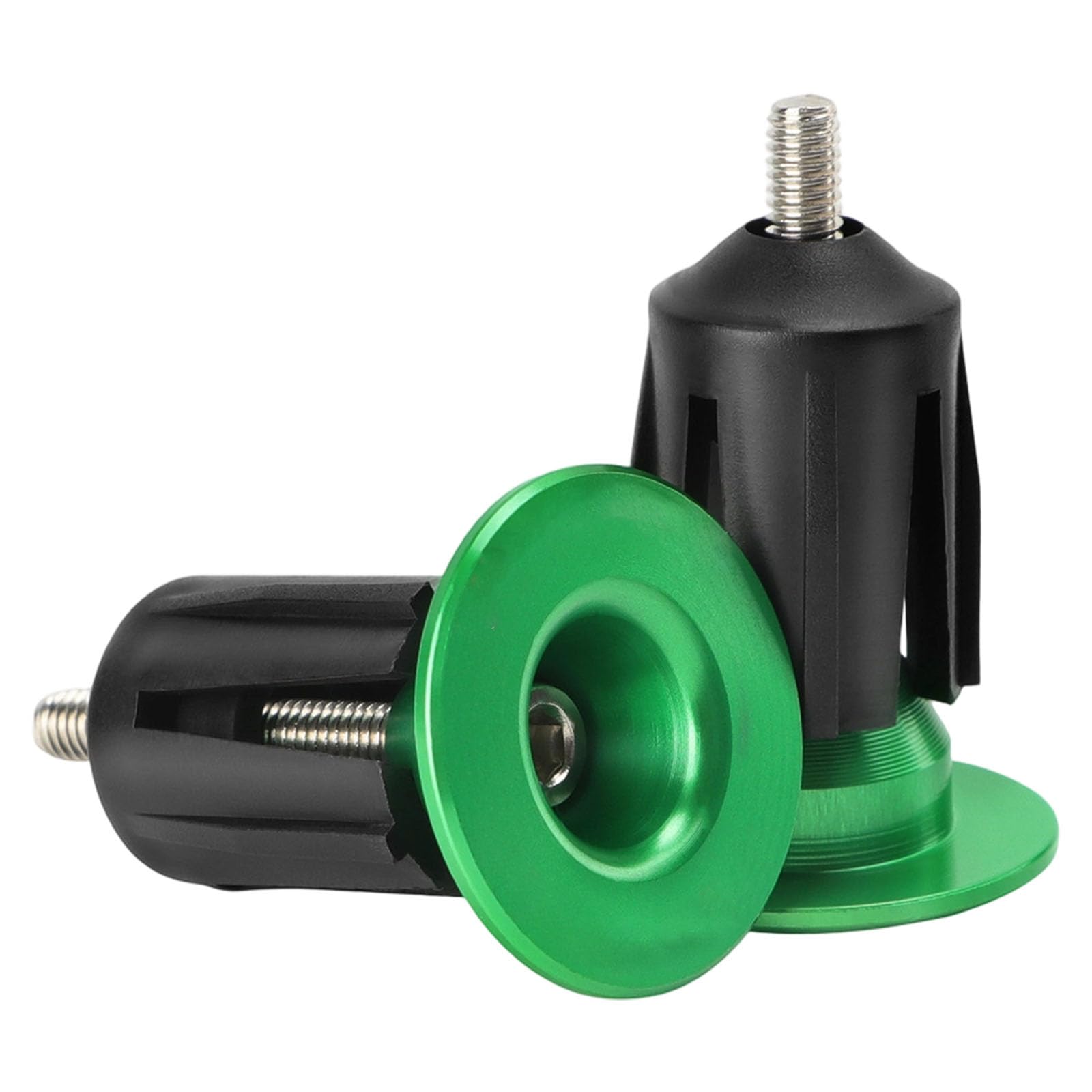 Fromceo Green Premium Antislip Ergonomic Bike Handlebar End Plugs In Silver Black For Weather Riding Bike End Plugs