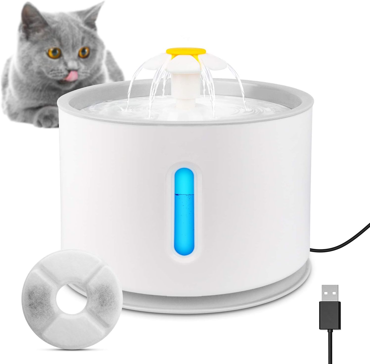 DMOPRDNB Cat Water Fountain,80oz Automatic Cat Water Fountain,Automatic