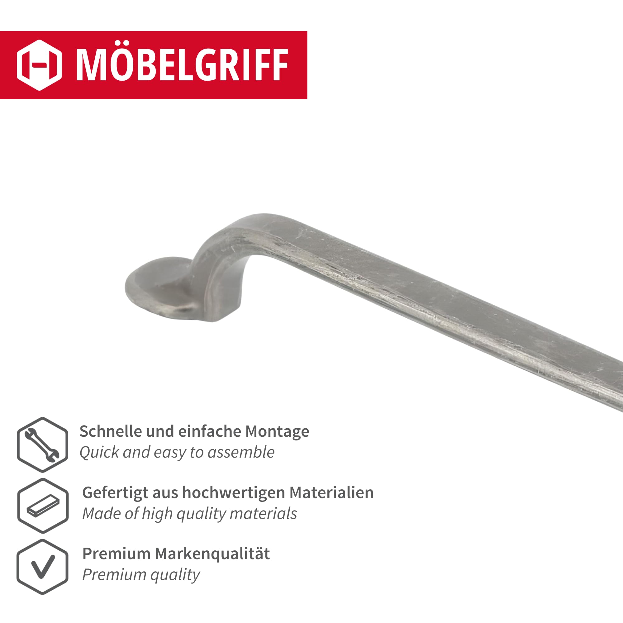 Kisangel Schrankgriffe 10-teilig - Vintage Möbelbeschläge Aus Zinklegierung Schwarz