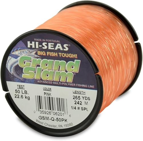 Miniatura 21 de HI-SEAS Línea de pesca de monofilamento Grand Slam - Fuerte y resistente a la abrasión en transparente, rosa, verde, azul humo, amarillo
