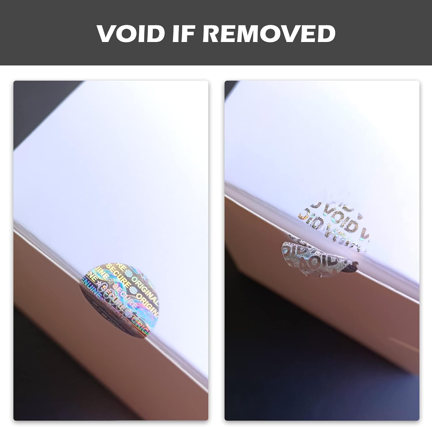 0.8inch Circular Security Warranty Void Seal Sticker Tamper evident Hologram Stickers Genuine Original Guaranteed Labels Tamper Poof Stickers with Unique Serial Number 620pcs image 3