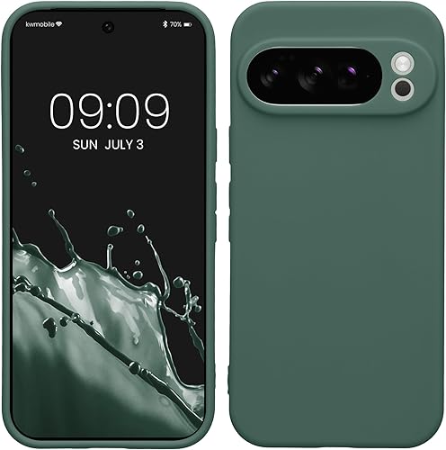 Miniatura 54 de kwmobile Funda compatible con Google Pixel 9 Pro - Funda protectora delgada de TPU para teléfono - Acabado mate suave - Negro mate NEGRO MATE,Piedra