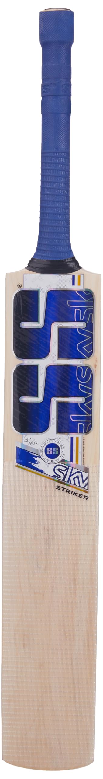 SS Sky Striker Size-5 KW Bat, 900 Grams, Lightweight for Youths, Durable Willow for Tennis Ball, Strong Grip, Shock Absorption, Best for Cricket Practice-picture-27