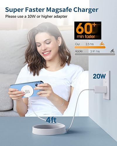 Miniatura 6 de Magnetic Wireless Charger Fast Apple Mag-Safe Charger for iPhone 14 Pro Max14 Pro1414 Plus1312 Series AirPods 32ProPro 2 LED Magnet Charging Pad Mag