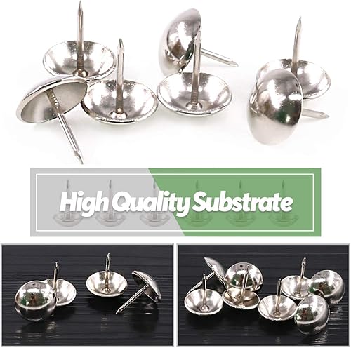 Miniatura 5 de Keadic Juego surtido de 200 tachuelas de tapicería antiguas de 34 pulgadas (0.748 in) para muebles tapizados, tableros de corcho o proyectos de