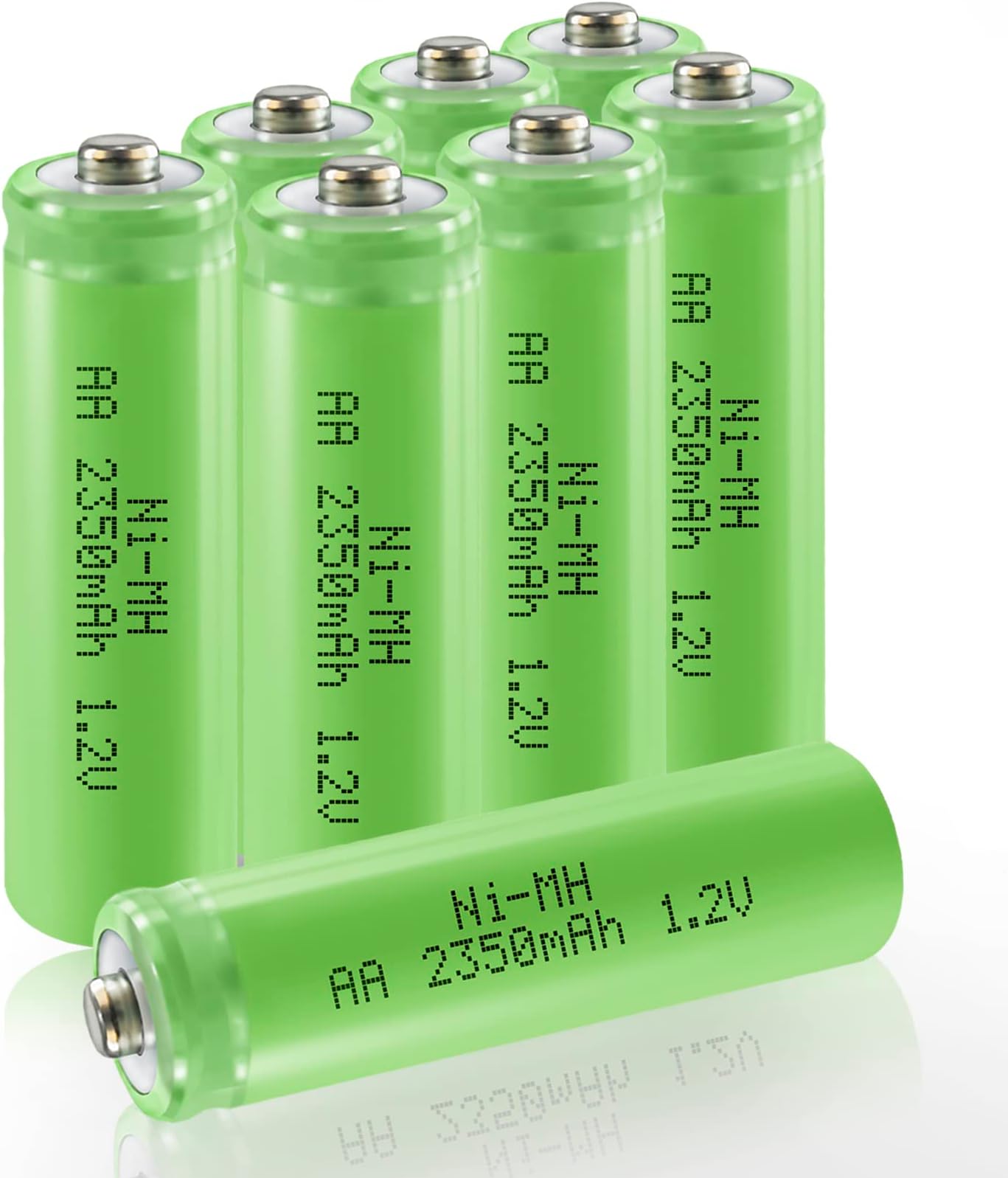– Rechargeable AA Battery NIMH 1.2V Double A 2350mAh High Capacity 8 Pack Pre-Charged Batteries Low Self Discharge for Household Devices Mouse Toys Replacement