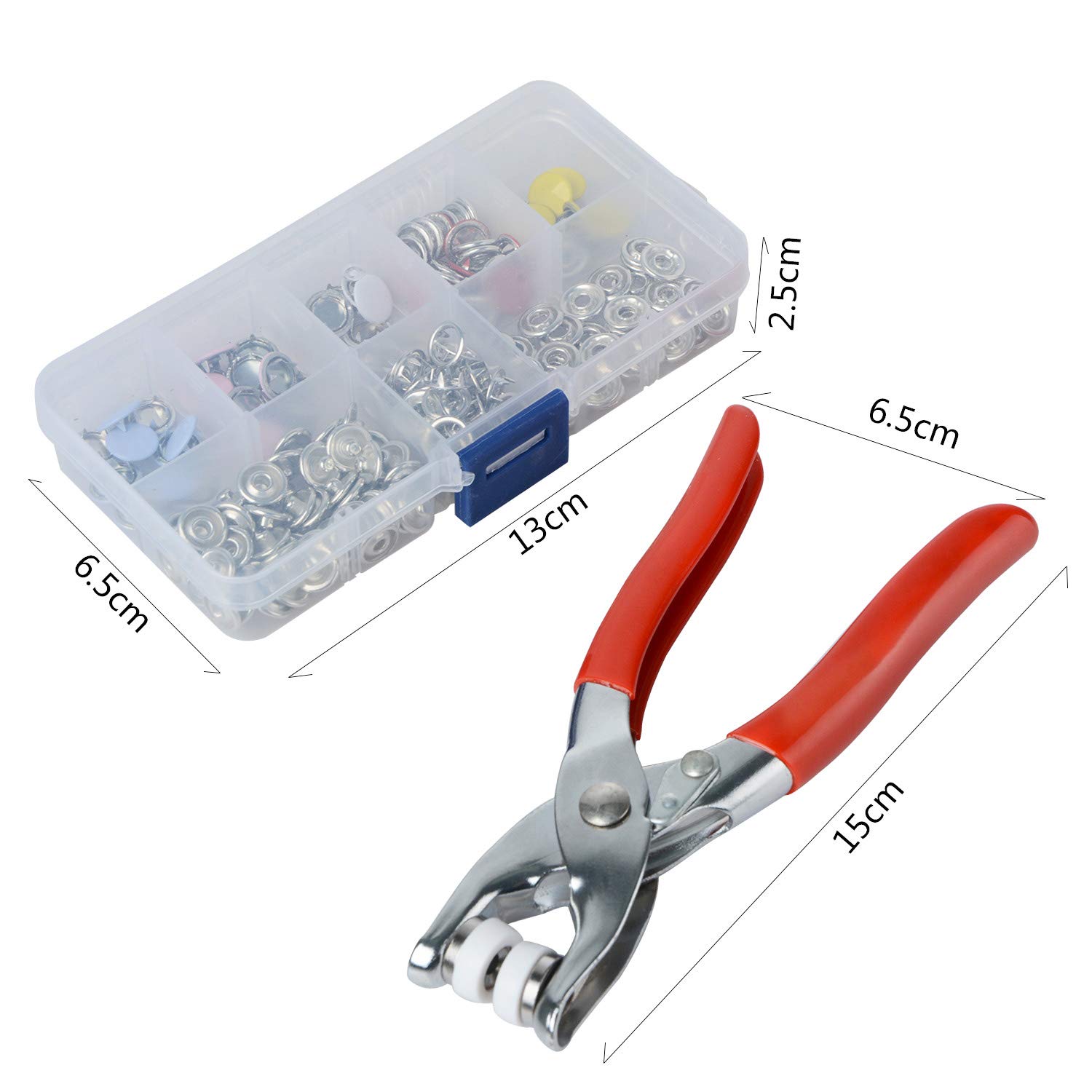 Swpeet Naai-drukknopen bevestigingsmiddelen kit met perstang afbetaling Swpeet Naai-drukknopen bevestigingsmiddelen kit met perstang afbetaling