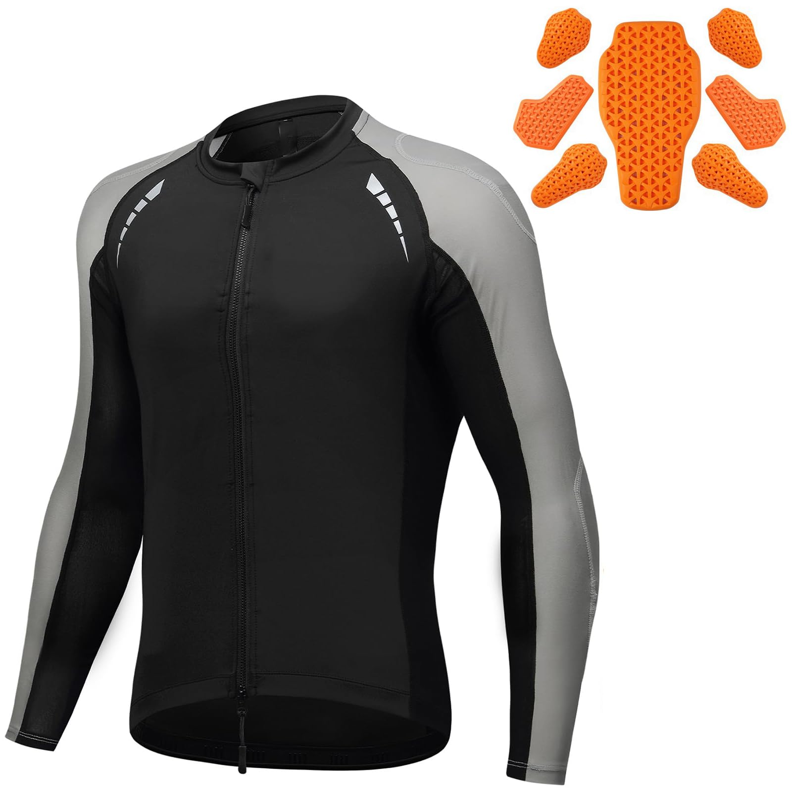Camicia corazzata per moto uomo, giacca protettiva con 7 protezioni mesh traspirante estiva, tasche YKK zip sicurezza riflettente touring abbigliamento biker top donna moto