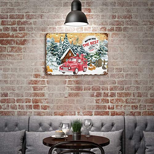 Panneau aluminium de Noël au style rétro de qualité supérieure - 4