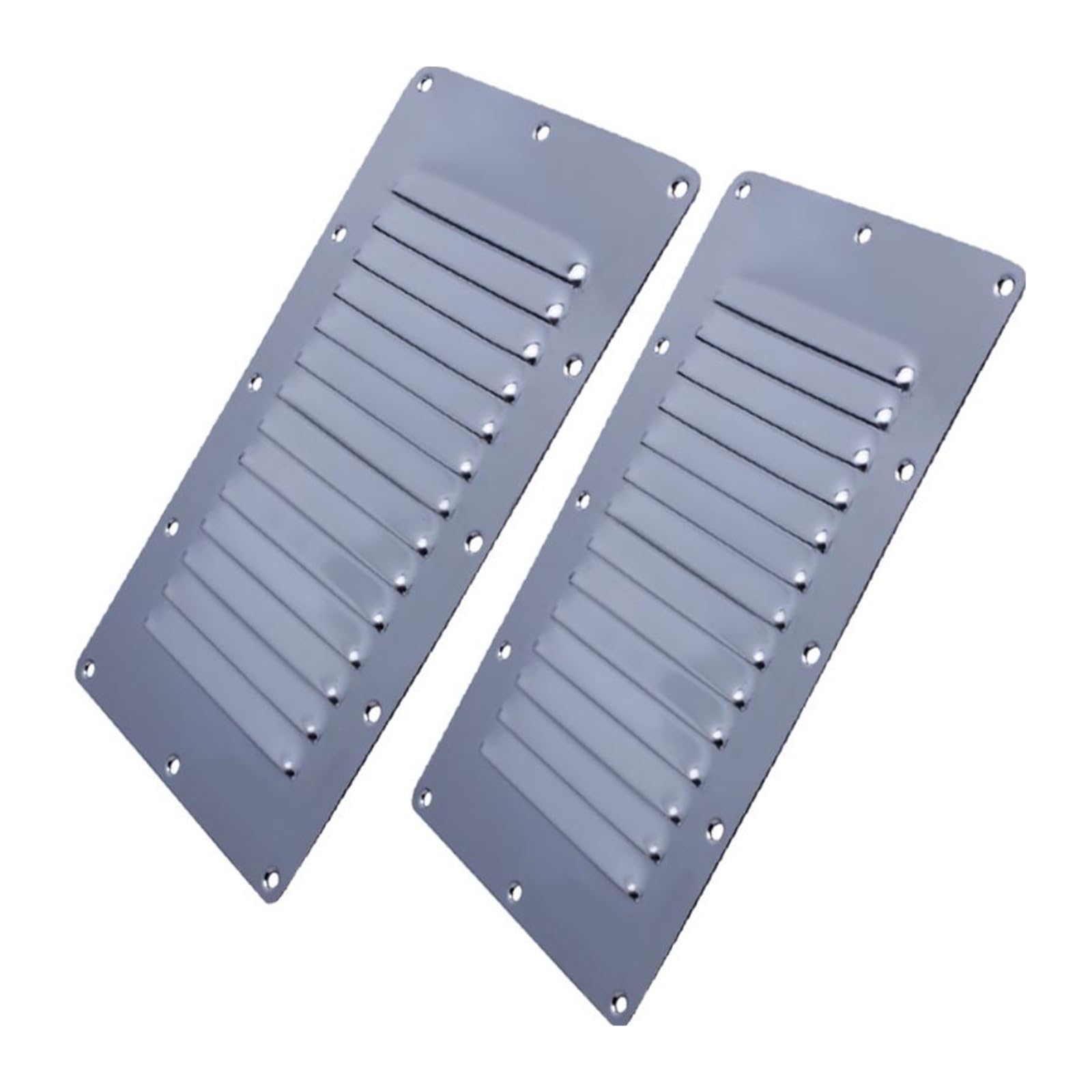 Cfwwsaq Silver Stainless Steel 316 Louvre Air Vent, Air Vent Grille Cover Ventilation Grill，Marine Boat Cabin Ventilation Ventilator Grille Cover Accessories(230 * 125)