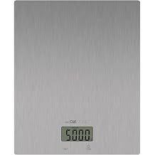 Clatronic KW 3821 Digital Kitchen Scales 1 g Steps up to 5 kg with Cup Indication Ideal for Trend Recipes Extra Flat Tare Function Stainless Steel Kitchen Scale