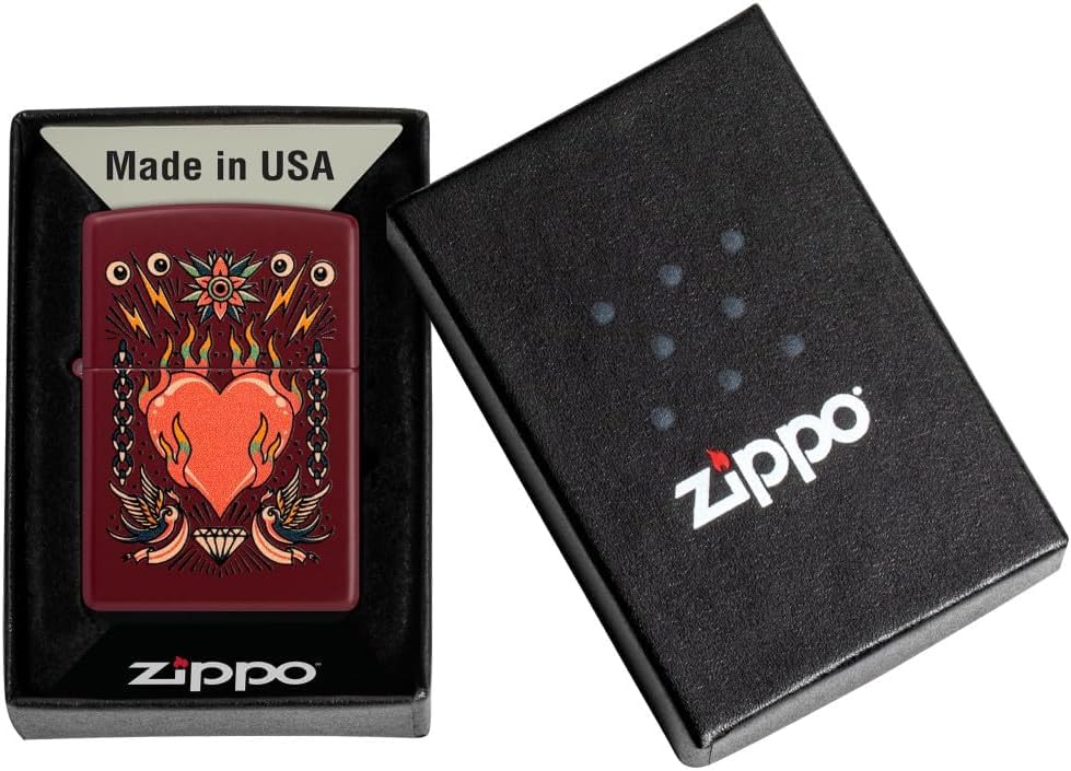Encendedor Zippo con grabado personalizado diseño corazón miniatura 5