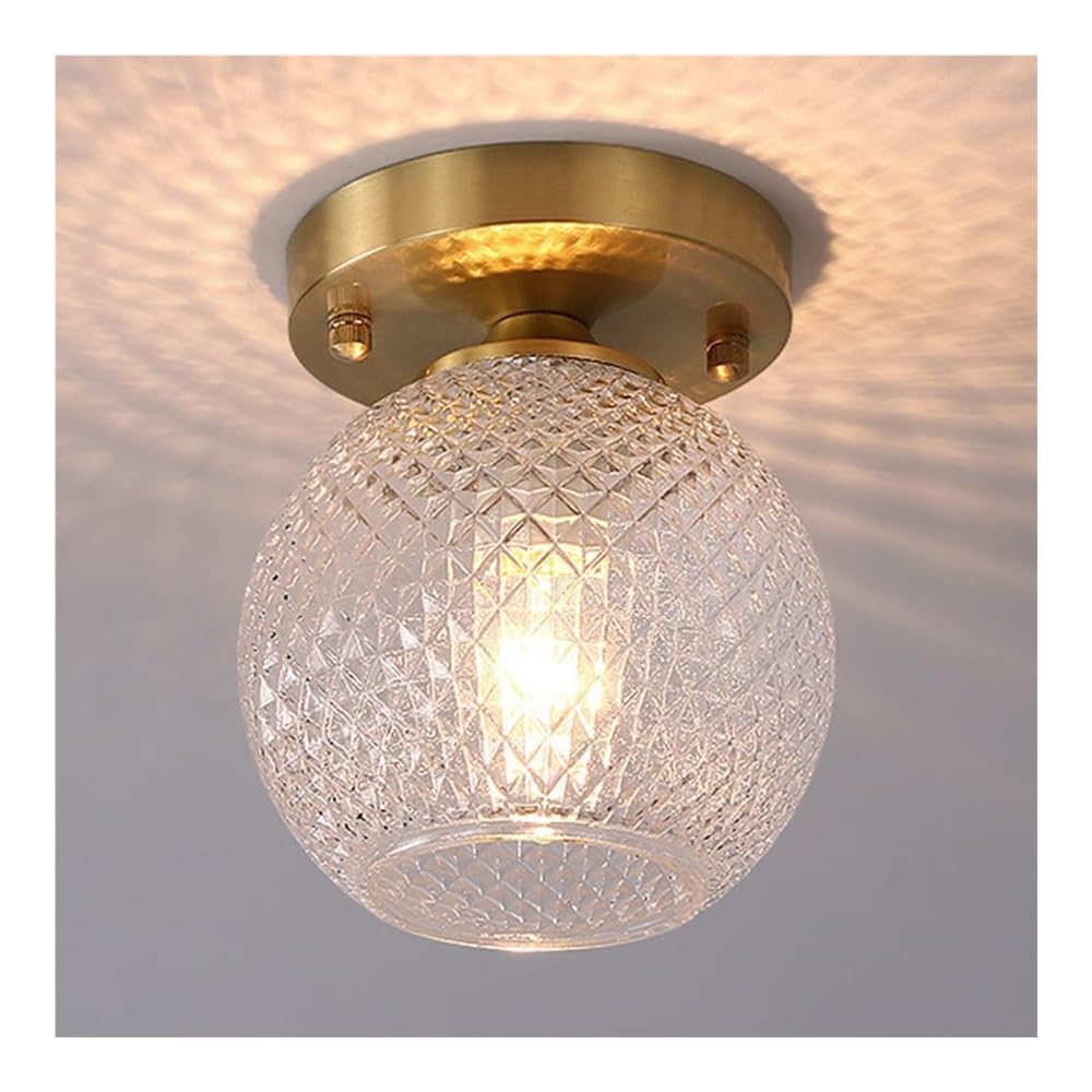 ITOSUI Modern Farmhouse Glass Pendant Lamp Shade Ceiling Light - Simple Semi Flush Mount Light Fixture for Hallway, Corridor, Kitchen, Entryway, Bedroom(A)