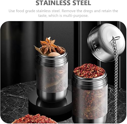 Miniatura 2 de Filtro de especias, colador de condimentos de acero inoxidable, colador de bolas de té, condimentos de sopa, cesta de separación, malla de alambre,