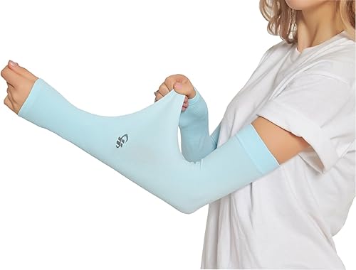 Miniatura 6 de Mangas de enfriamiento de brazo UPF 50+ Protección UV Compresión Ciclismo Deportes al aire libre 5 pares